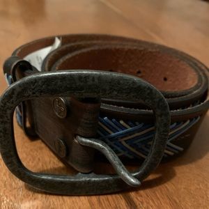 prAna Brown Aero Leather Belt